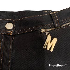 Moschino Vintage 1990s Skinny Rider’s Jeans. Made in Italy. Black.